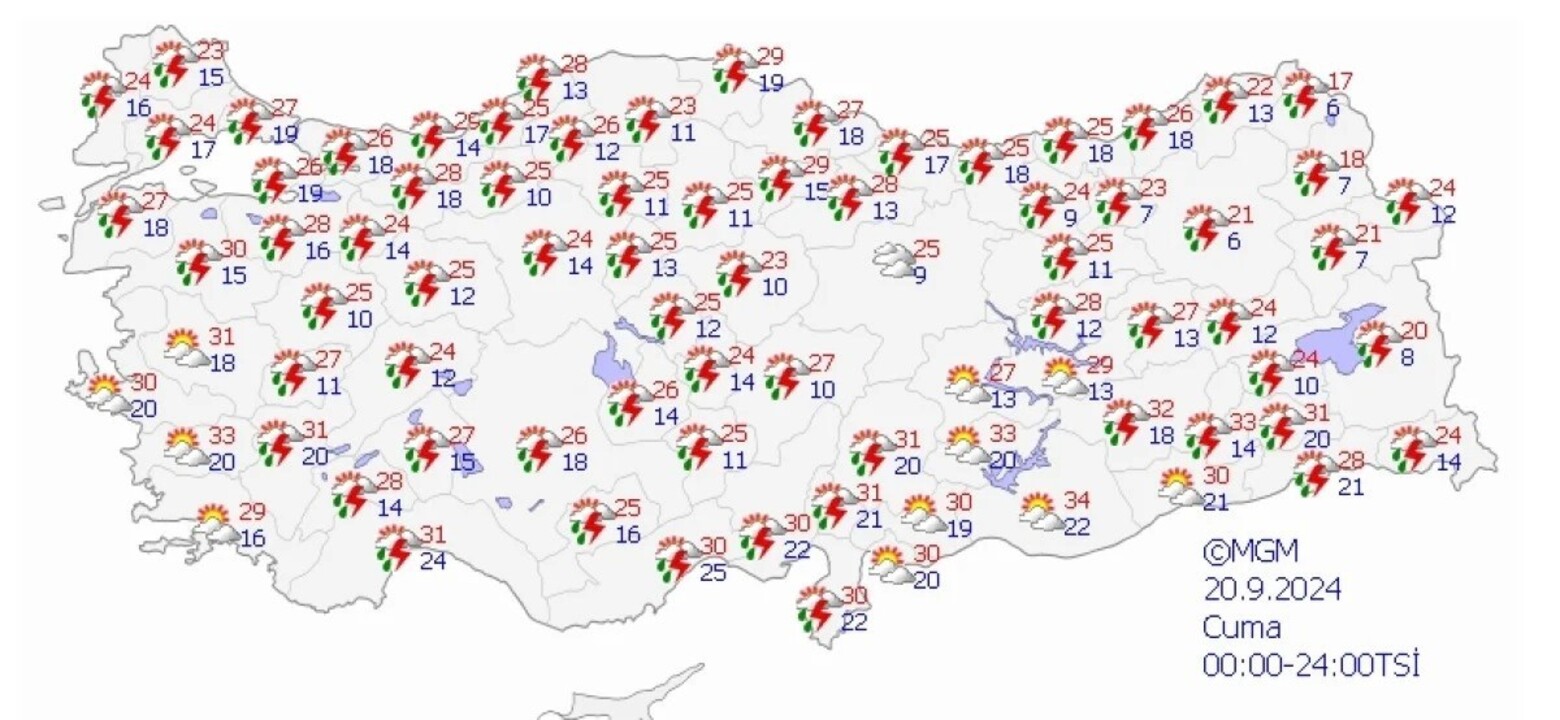 Ankara, İstanbul dahil 50 ile uyarı