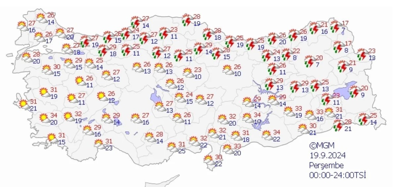 Ankara, İstanbul dahil 50 ile uyarı