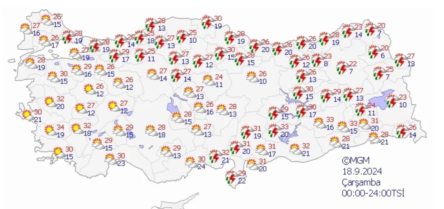 Ankara, İstanbul dahil 50 ile uyarı